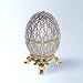 Light Blue Faberge Egg Box on Stand set with Swarovski Crystals 24k Gold Powd...