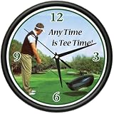GOLFING Wall Clock golfer golf club ball glove gift