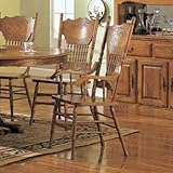 Oak Finished Arm Chair by Coaster Furniture