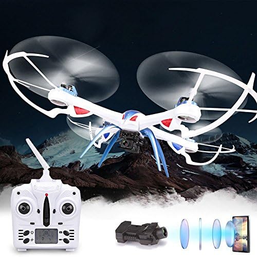 MyBDJ Jjrc H16-2 6-axis 360 Spotlight 2.4GHz RC quadcopter camera 2mp RTF Drone Toy(Blue)