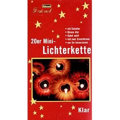 20er Mini-Lichterkette mit Schalter + 2 Ersatzbirnen / GS - gepr�fte Sicherheit
