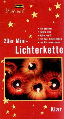 20er Mini-Lichterkette mit Schalter + 2 Ersatzbirnen