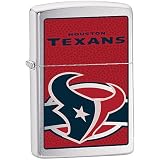 Zippo NFL Texans Lighter (Silver, 5 1/2 x 3 1/2 cm)