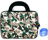 PANASONIC DVD-LS86 8.5 Portable DVD Player Case Green Camouflage Hard Shell + EnvyDeal Velcro Cable Tie