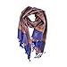 PASKMLNA Paisley Jacquard Pashmina Shawl Wrap Scarf Stole (Blue-gold01862)