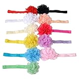 11個入り 赤ちゃん キッズ フラワー ヘアバンド ヘッドバンド 弾性