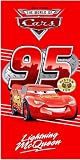 Pixar Films Disney Cars Beach Towel ~ Lightning McQueen ~ Can Be Used for Bath