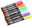 AGPtek 8pcs 3mm Highlighter Fluorescent Liquid Chalk Marker Pen for LED Writing Board