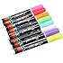 AGPtek 8pcs 3mm Highlighter Fluorescent Liquid Chalk Marker Pen for LED Writing Board