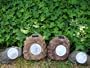 2 Larger+2 Small Outdoor Smart Solar Rock Spot Light with 4 / 3 LED