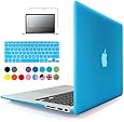 iBenzer&reg; - 3 in 1 Multi colors Soft-Touch Plastic Hard Case Cover & Keyboard Cover & screen protector for Macbook Air 13'', Sky Blue MMA13SBL+2