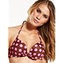La Senza Polka Dot Halter Bikini Gel Bikini Bra