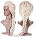Anogol Hair Cap+Blonde Cosplay Wig Party Braid Hair Wigs for Costume Halloween