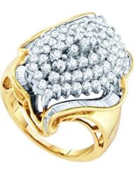 2.00CTW DIAMOND LADIES CLUSTER RING