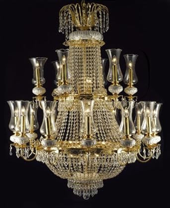 FRENCH EMPIRE CRYSTAL CHANDELIER CHANDELIERS LIGHTING W 40" x H 50