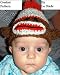Sock Monkey Beanie Hat Crochet Pattern for Baby or Toddler