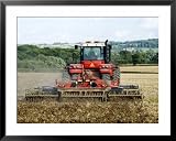 4 Wheel Drive Tractor Pulling a Disc Harrow, Cotswolds, England Photos To Go Collection Framed Art Poster Print by Martin Page, 39x31