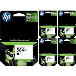 5 Pack of HP OEM 564XL Inkjet Cartridges. Not for use in Photosmart Plus printers.