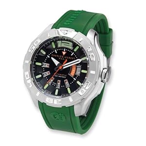Green Strap Stainless Steel Automatic Watch by Charles Hubert Paris Watches, Best Quality Free Gift Box Satisfaction Guaranteed