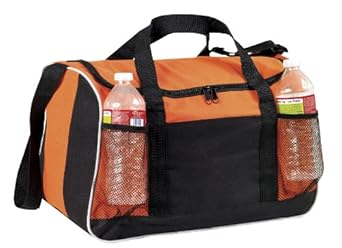 Sports Gym Duffel Bag Large Zipper Opening Orange