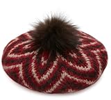 Eugenia Kim Womens Kerry Herringbone-jacquard Hand-knit Beret