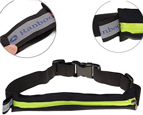 Ranboo Outdoors exercise Running Belts Workout Waist Packs Bag for iphone 6 plus and more other cellphone (Green)