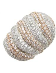 14k White Gold  6.2ctw Diamond Cocktail Ring LR1118R Size 7.75