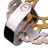 バイク用ディスクロック 盗難防止アラーム付き 防水防塵仕様 メッキ仕上げ 専用バック付き FMTDF200