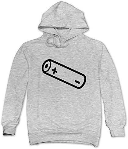Battery Trendy Customized For 80s Hooded Sweatshirts Ash