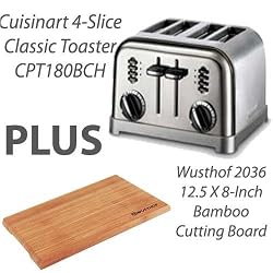 CuisinartCPT-180BCHChromeClassic4-SliceToaster+CuttingBoard