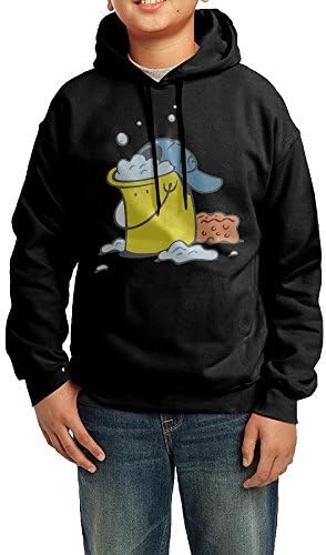 Boys Girls Funny Youth Car Washing Fleece Hoodie Sweatshirt M