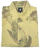 Floral silk camp shirt in Lemoncello, Size XL