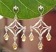 Citrine and garnet earrings, 'Glamorous' Citrine and garnet earrings, 'Glamorous'