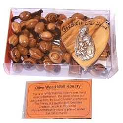 Olive Wood Wall Rosary - grade AAA (100 cm or 39")