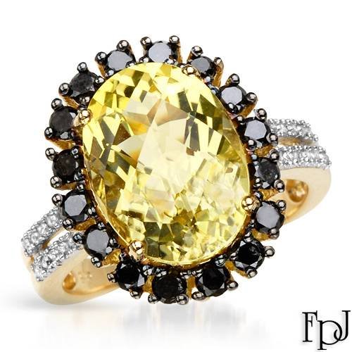 FPJ 14K Yellow Gold 5.69 CTW Quartz and 0.81 