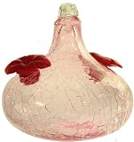 Bird Brain Lavender Crackle Blown Glass Hummingbird Feeder