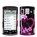 Purple Love Design Crystal Hard Skin Case Cover for Sanyo Zio M6000 Kyocera Phone by Electromaster