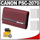 Canon PowerShot PSC-2070 Deluxe Soft Compact Digital Camera Case (Red) with ....