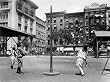 New York Playground - Racket Game - ca. 1900 - 16x20-inch - Fine-Art-Quality Photographic Print of an Image from the Library of Congress Collection