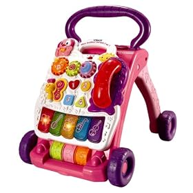 Vtech - Jeu 1er Age - Eveil - Mon Trotteur Parlant 2 En 1 Rose