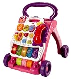 Vtech - Jeu 1er Age - Eveil - Mon Trotteur Parlant 2 En 1 Rose