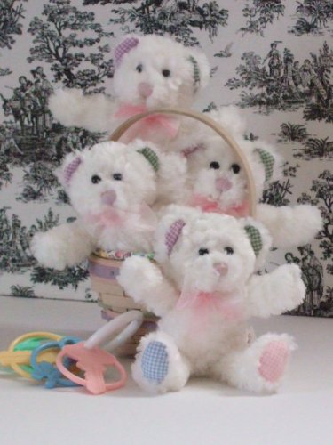 51XfDf%2BAY9L Bestever Teddy Bear Rattle White Gingham 7 by Bestever NEW & IN STOCK!