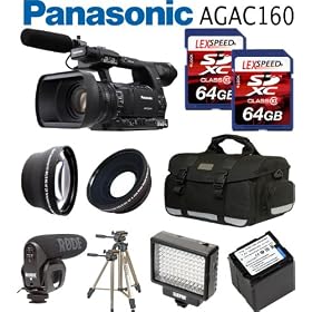 Panasonic AG-AC160 AVCCAM HD Hand-Held Camcorder + Rode NTG2 Condenser Shotgun Microphone... by Panasonic