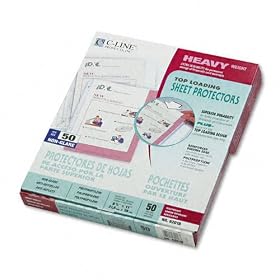 C-Line 62018 - Top-Load Poly Sheet Protectors, Heavy Gauge, Letter, Non-Glare, 50/Box