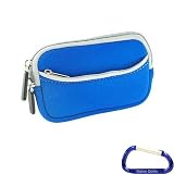 Gizmo Dorks Neoprene Zipper Sleeve (Blue) with Carabiner Key Chain for the TomTom GO 2405 TM, 2435, and 2535 Series