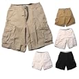 Union Bay Survivor 7 Cargo Short for Men (Desert, Stone, Black, Rye, Off white - 12" Inseam)
