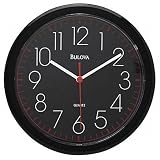 (Price/EA)Spectator Quartz Wall Clock, Round, 10x10x1-1/4, Black