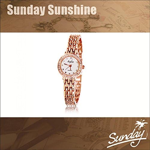 SunShine Day 2013 Fashion Ladies Stainless Steel Strip Rhinestone Bracelet Watch 30M Waterproof Rose Gold Watches For Women