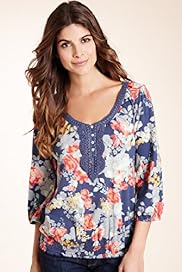 Pure Cotton Floral Crochet Gypsy T Shirt