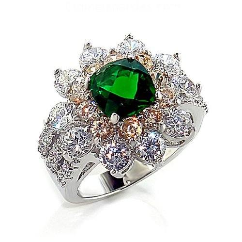 Jewelry - 1 Carat Emerald CZ Cocktail Ring